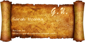 Garab Uzonka névjegykártya